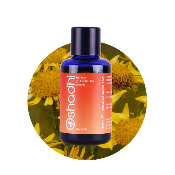 Базово масло от Арника (извлек в зехтин), био - Oshadhi ароматерапия aromatherapy essential oils